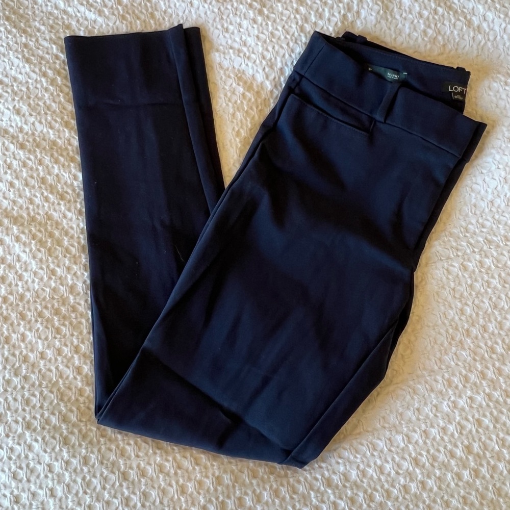 LOFT 6 Tall Navy “Julie” Skinny Ponte Pants